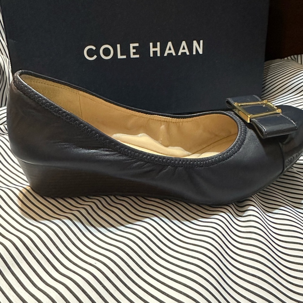 Cole Haan Women's navy Wedge Shoes